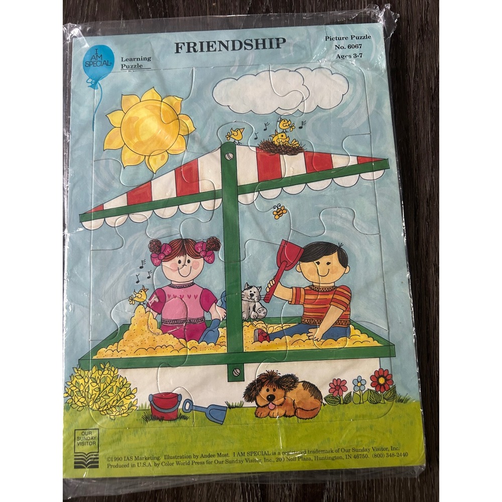 Vintage 1990 I AM SPECIAL Friendship Picture Puzzle No 6067 Sealed Ages 3-7 USA